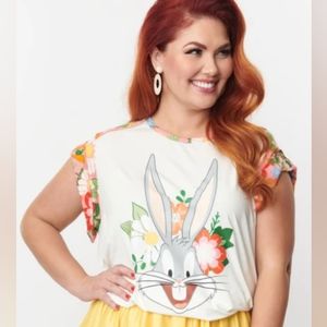 Bugs Bunny Unique Vintage Floral Graphic Tee
